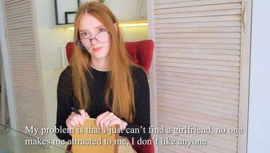 A trip to a psychologist ended with sex with a cute girl in stockings