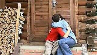 Amateur Russian mature mother and boy