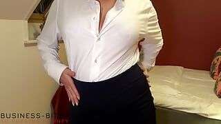 Business Woman in Business Suit Used Missionary and Flatiron