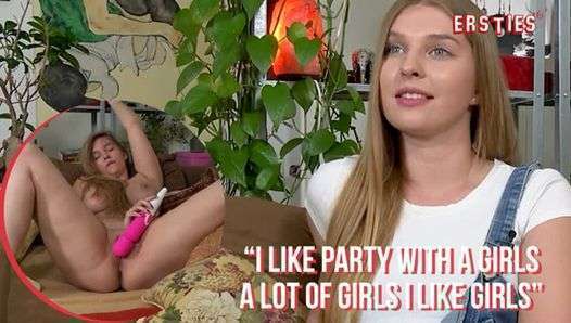 Ersties – Hot Blonde Babe Gets off With a Hitachi While Sticking a Finger Inside