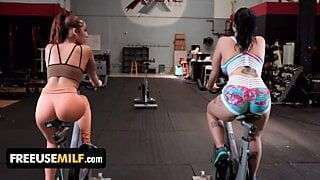 FreeUse Milf – Fit Busty Hot Milfs Nadia White And Kira Perez Give Full Access To Fitness Instructor