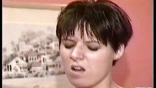 Girl with Short Hair Gets Her Hairy Pussy Licked and Drilled by a Guy with Big Dick