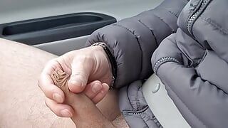 Handjob while driving