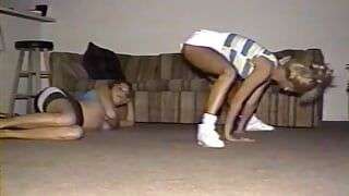 Homemade vintage movie with two hot lesbian teens