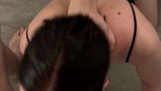 Hot Lithuanian slut being fucked rough by two guys