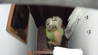 Mature Blonde Breast in a Massage Parlour