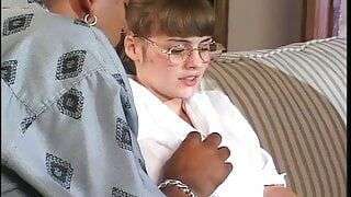 potters girlfriend gets hard dick in face while babysitting