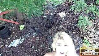 Real tinder date fucked outdoor