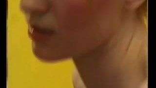 Redhead girl with puffy nipples fisted and lactating