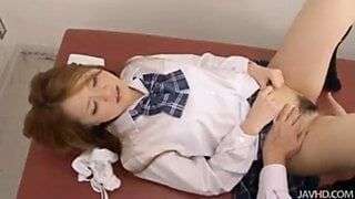 Sakamoto Hikari is given a gyno exam by a very horny doctor