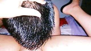 Srilankan hot wife fuck onother man.. blowjob ,pussy licking and creampie pussy