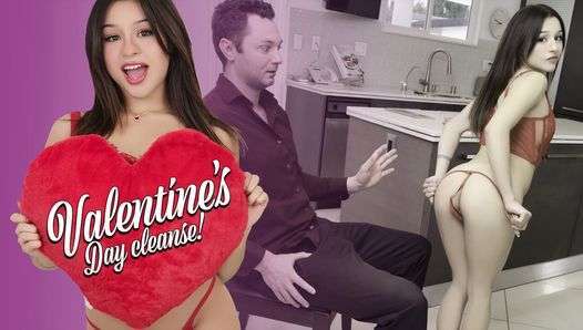 Step Daughter In Red Lingerie Mickey Violet Bangs Her Step Daddy On Valentine’s Day – FamilyStrokes