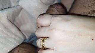 Step son get a surprise handjob from naughty step mom