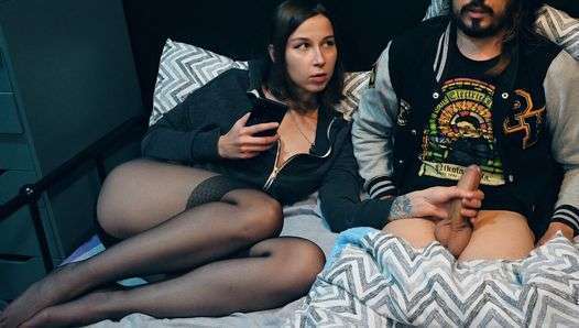 Stepsis asked stepbrother to help her learn how to jerk guys’ dicks off