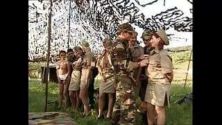 The army nurce give relief to soldiers sucking cock and fucking