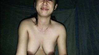 Vietnamese girl Kim blowjob and cum in mouth