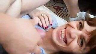 Wife eats friend’s cum while husband films