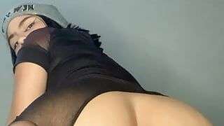 Young latin girl plays with her dildo