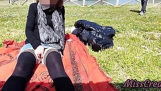 208 Pussy Flash – Stepmom Caught by Stepson at A Park Masturbating in Front of Everyone – Misscreamy