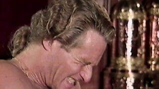 Busty blonde gets her cunt licked then gets fucked and creamed in a bar