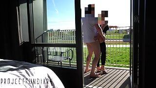 risky public balcony sex with people watching – projectsexdiary