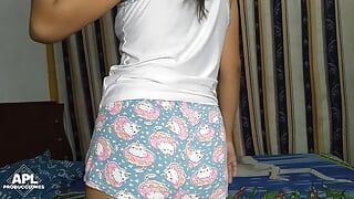 I like to talk to my stepsister as we get ready for bed