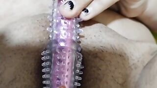 I masturbated with my vibrators since the cuckold left me very horny and ended up double penetration
