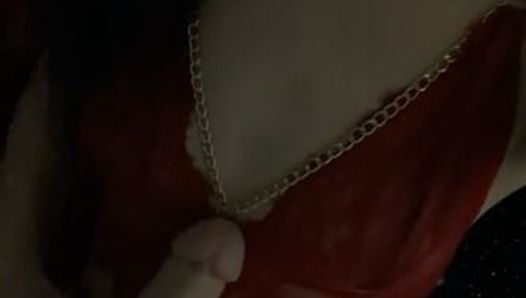 teen masturbates hard with a thick dildo