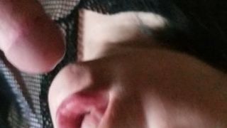 Milf blowjob with facial and swallows