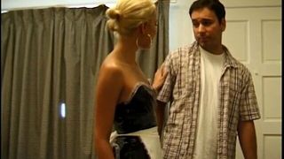 Blonde Latin maid with sexy boobs gets her pussy fingered