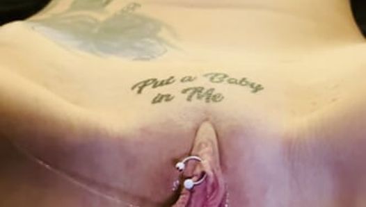 Cheating Hotwife gets creampie from her boyfriend.  Cuckold husband cleans the mess