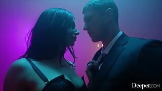 Deeper. Gagged & dominated, April is pushed to her limits