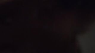 Dirty bitch sucking cock.