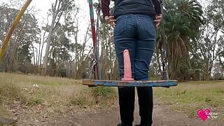 I Play on The Swing with My Big Dildo