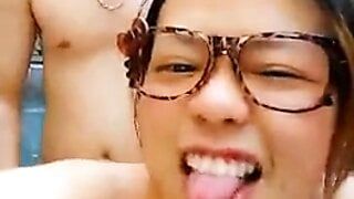 Malaysian couple chilling in the pool