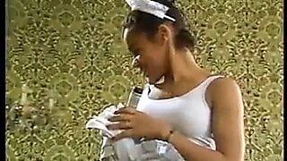 Mature lady and her black maid doing a guy – vintage