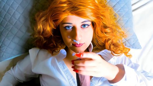 Redhead Secretary Sucks Boss’ Dick