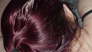 Step son pulled out dick and put in step mom mouth and cum