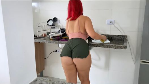 This maid has the most beautiful ass I’ve ever seen, and she’s very naughty, she wears these shorts to tease