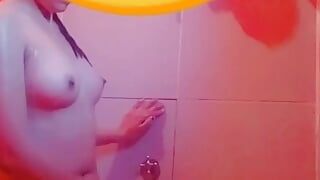 Bolivian girl naked in the shower