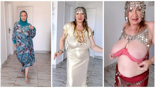 Oriental Allure: Busty Granny MariaOld’s Strip Dance Extravaganza