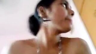 Sri Lankan Tamil step mom with milk tits