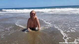 The beach whore for everyone on Gran Canaria UNCUT