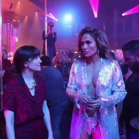 Jennifer Lopez on the set of ”Hustlers”