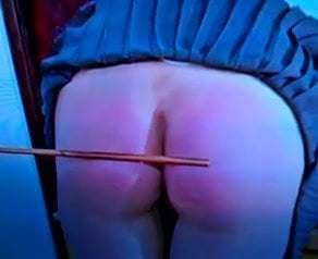 Masturbating to schoolgirl caning