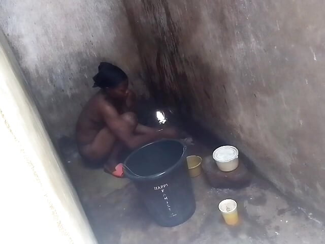 My Ebony Stepsister in The Shower