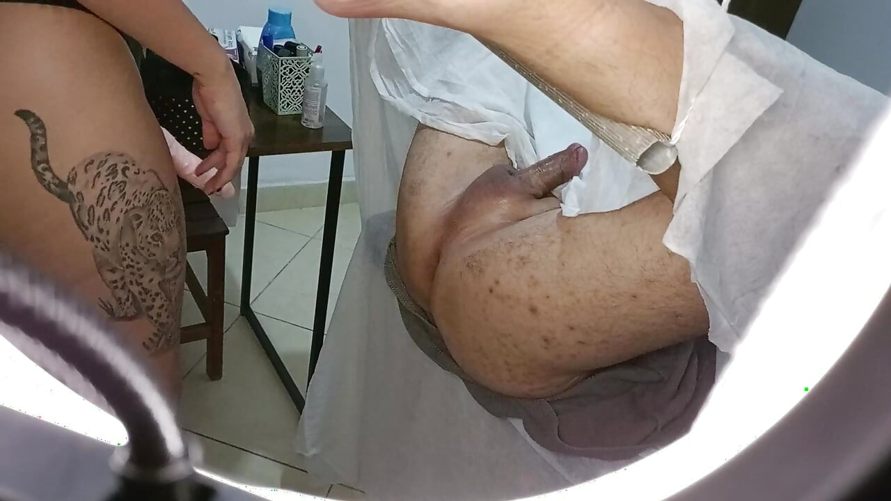 Patient goes for a prostate exam, but ends up with a strapon stuck in his ass