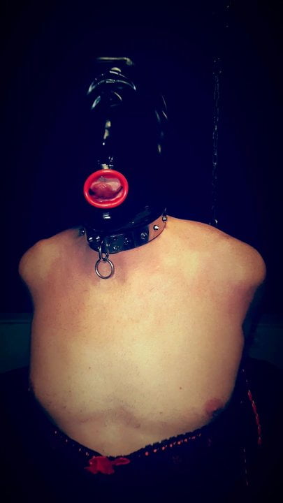 Slut mask bondage session bdsm