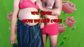 bangladeshi beautiful Shari wear sexy girlfriend with big boobs fucking in the house