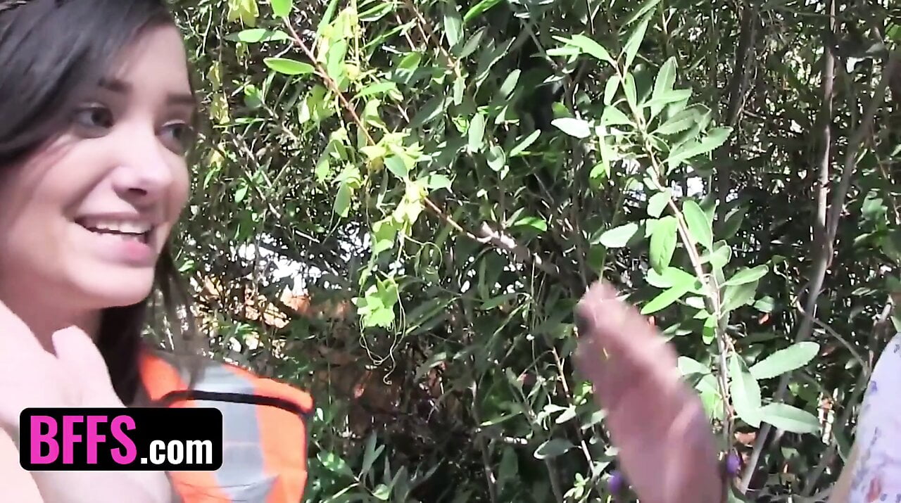 BFFS – Three Beautiful Teens End Up Their Save The Earth Naked Protest Sucking A Worker’s Dick